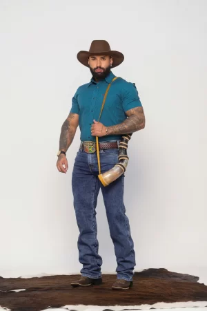 Calça Jeans Tradicional Marmorizada